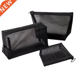 1PC Black Women Men Necessary Cosmetic Bag Transparent Trave