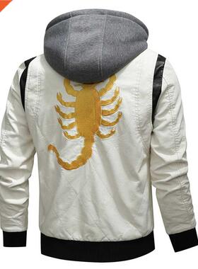 Spring/Autumn New Faux PU Man Detachable Leather Jacket And