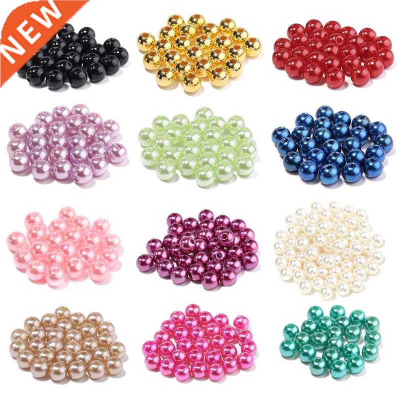 1000pcs -10mm Round ABS Imitation Pearl Beads Loose Beads P