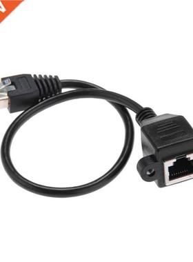 1FT RJ45 Male to Female Screw Mount Ethernet LAN Network Ext
