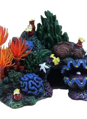 Artificial Resin Small Coral Reef Aquarium Decoration, Lands