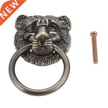 Lion Head Antique Handle Door Knocker Accessories Cabinet Cu