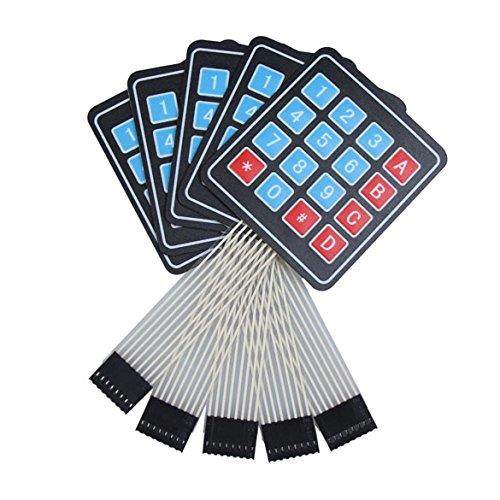 Keyboard Membrane Switch--Lot of 5 4x4 Matrix Fan 16 Keys Ke