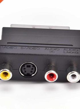 21 pin RGB Scart to 3 RCA S-Video Adapter Composite RCA SVHS