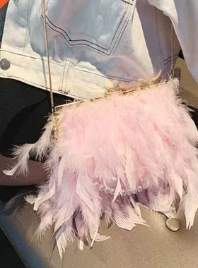 2021 Luxury Chc Handbags Women Famous Brands Ostrch Feathe