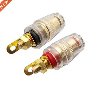 Audio Speaker 4mm Gold Ban Post Plated Binding 2Pcs Terminal