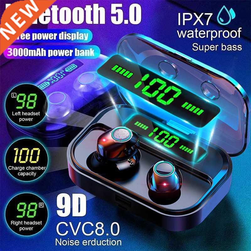 TWS Wireless luetooth 5.1 Earphone 3000mAh Charging ox Hea