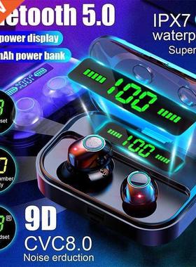 TWS Wireless luetooth 5.1 Earphone 3000mAh Charging ox Hea