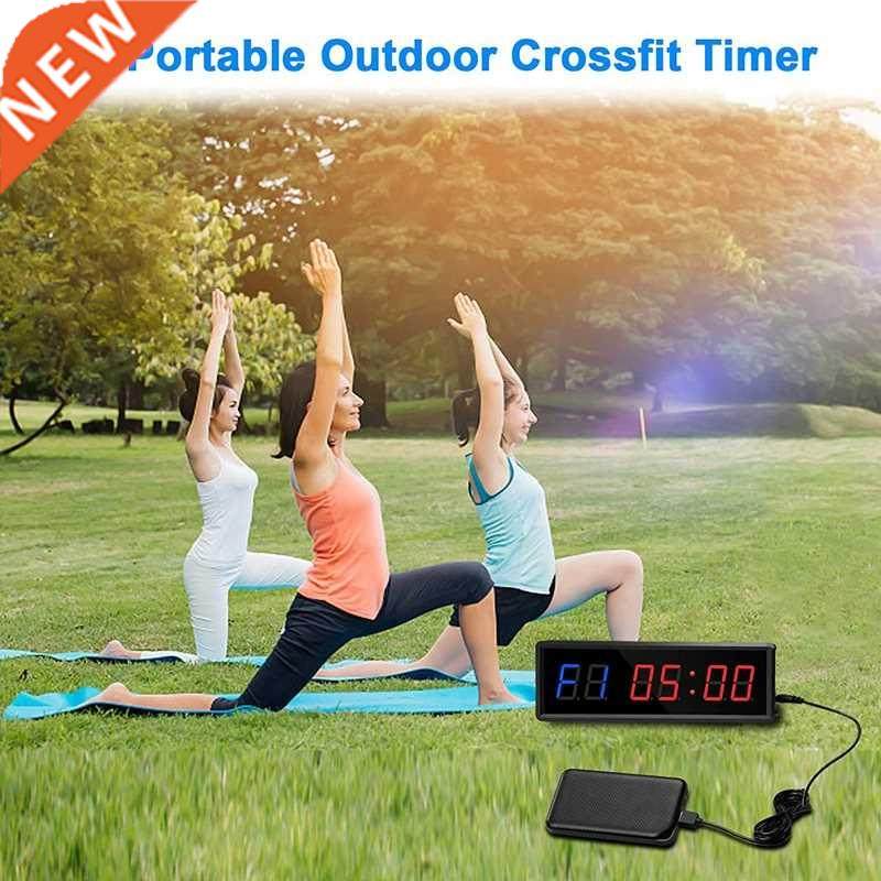Gym Timer,LED Interval Timer Digital Countdown Wall Clock Fi