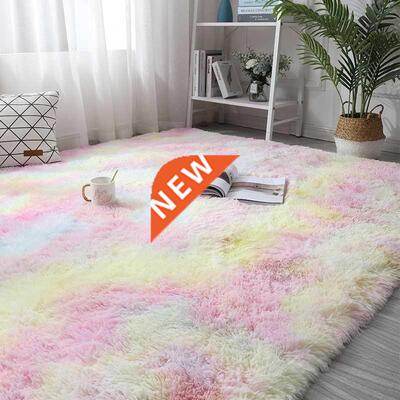 *Colorful Carpets Living Room Soft Fluffy Rug Bedroom Sofa