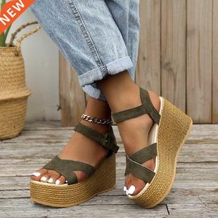 for Women Non Wedge slip Casual Sandals 2022 Fashion Summer