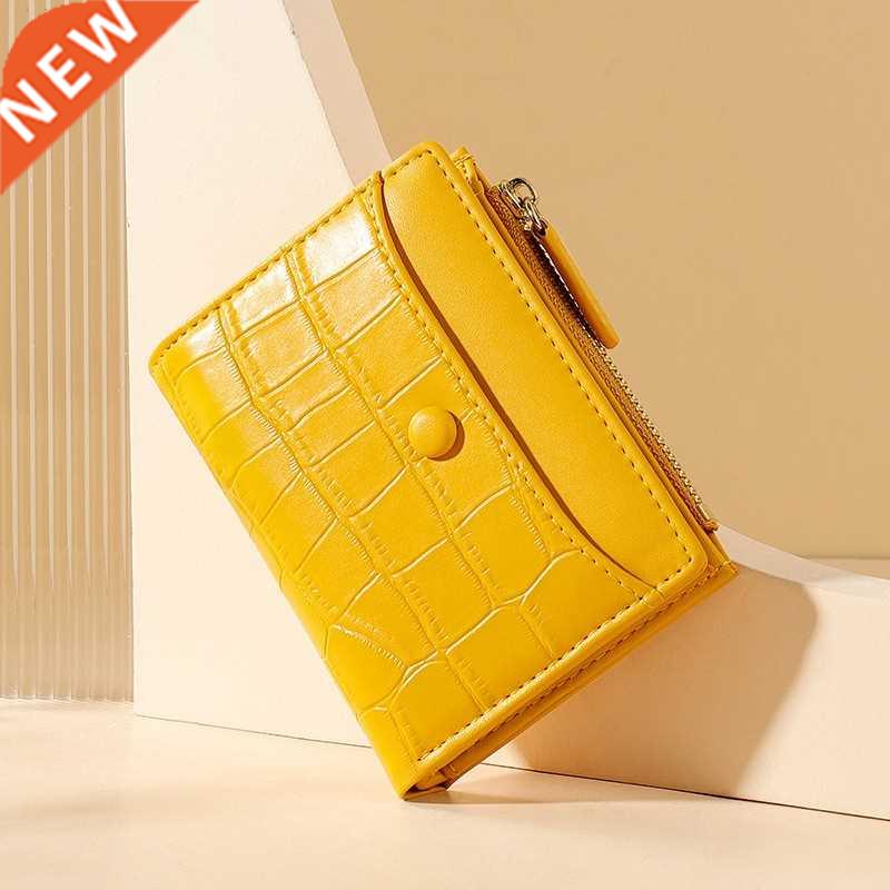 Stone Pattern Small Wallet Women Pu Leather Female Purse Zip