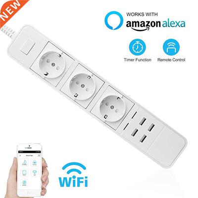 Smart Wifi Power Strip Surge Protector Multiple Sockets 4 US