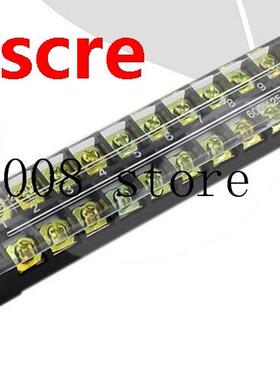 2Pcs Dual Row 10 Position Barrier Screw Terminal Strip 600V