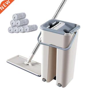 Flat Floor Mop Scraping Ultra-Fine Fiber Mop Self Wet and Dr