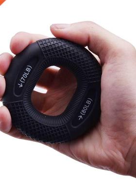 Silicone Adjustable Hand Grip 20-80LB Gripping Ring Finger F