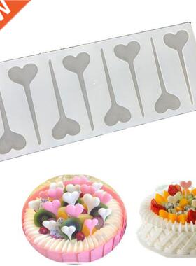 3D Love Heart Shaped Wedding Cake Toppers Chocolate Cookie S