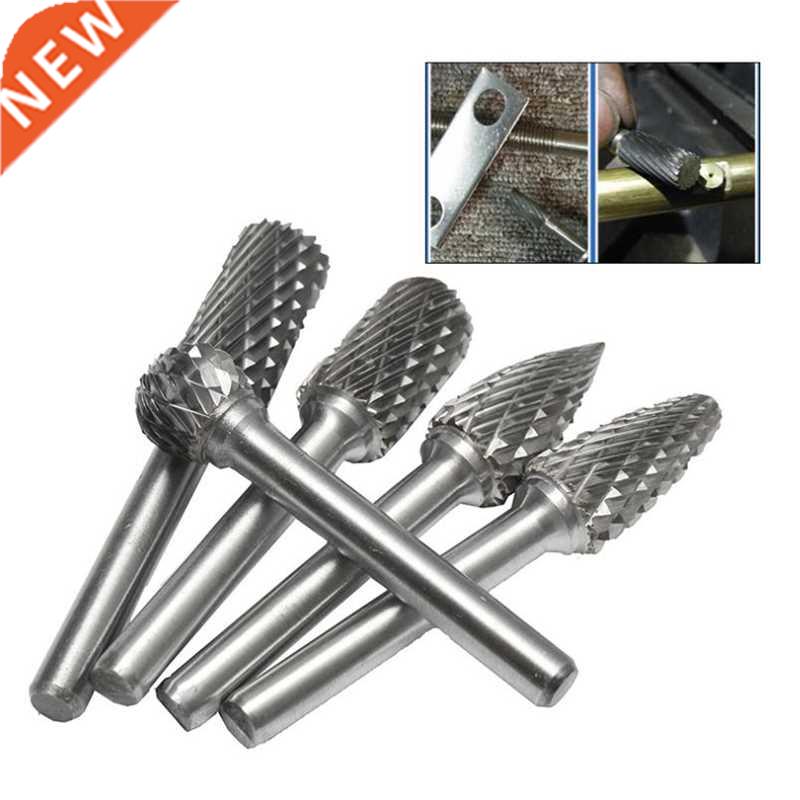 5pcs 6x12mm Double Lines Rotary File Burr Tungsten Carbide R