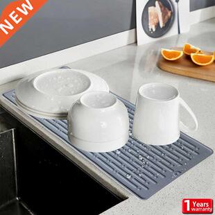 Silicone Square Dish Drying Mat Heat Resistant Draining Tabl