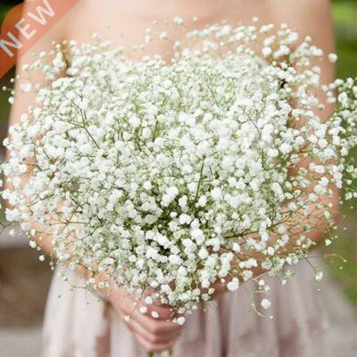 1-5Pcs White Babys Breath Artificial Flowers Gypsophila Plas