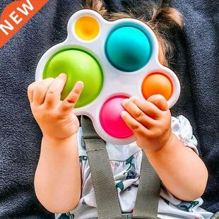 Montessori Exercise Board Infant Puzzle Toys Rattle Col Baby