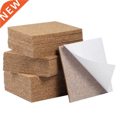 50PCS 95x95mm Self Adhesive Square Cork Sheets for DIY Coast