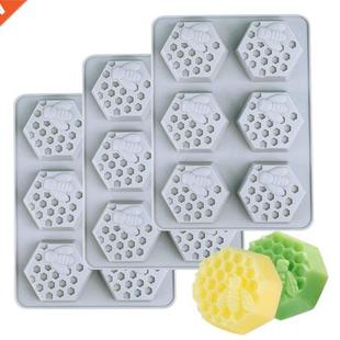 Cavtes Bee Molds Pack Flexbl Soap Slcone Honeycomb