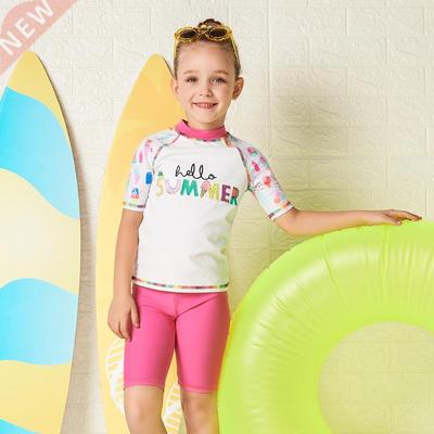 Julysand Girls Swimwear Lovely Two Pieces Swimsuit Kids Lett