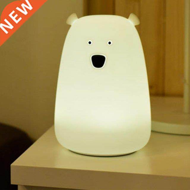 Pat Lights Cartoon Bear Shapes Silicone Lamps Creative Night