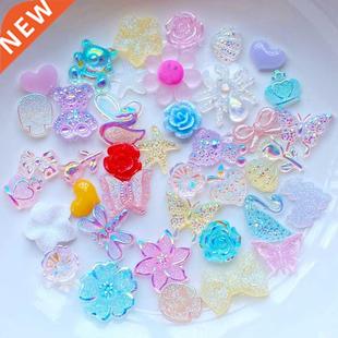 Mixed Flower Flat New Back Resin Cute Series 100Pcs Animal