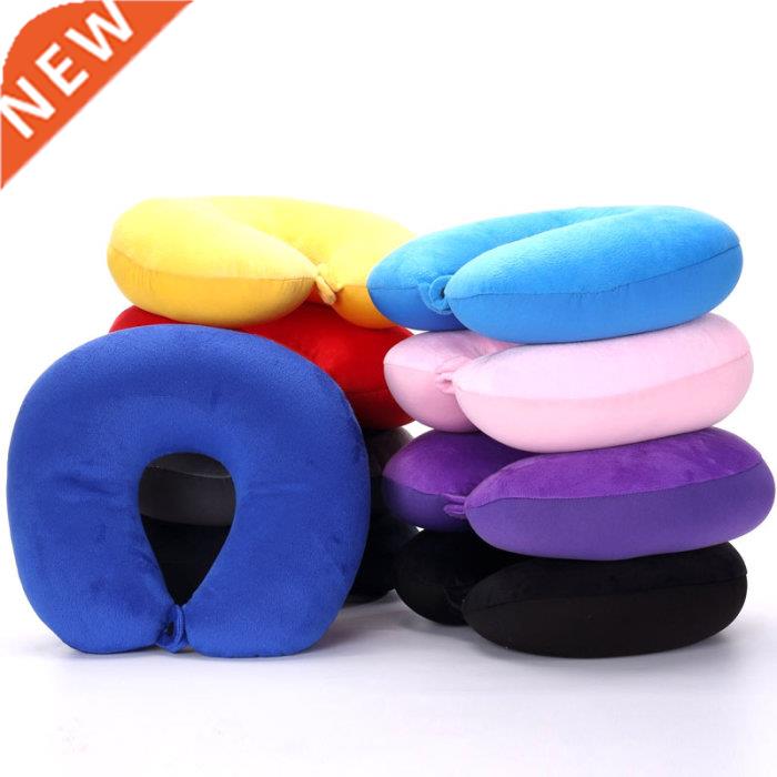 U-shaped Travel Pillow Plush Pillowcase for Outdoor Travel A