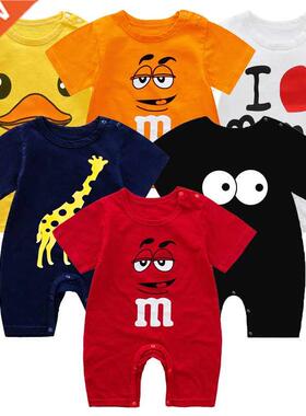 Newborn Baby Clothes Summer Short Sleeve Rompers Infant Boys