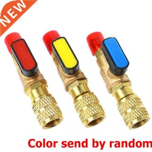 Valve Charging 1pc Brass Refrigerant Hoses Straight R410A