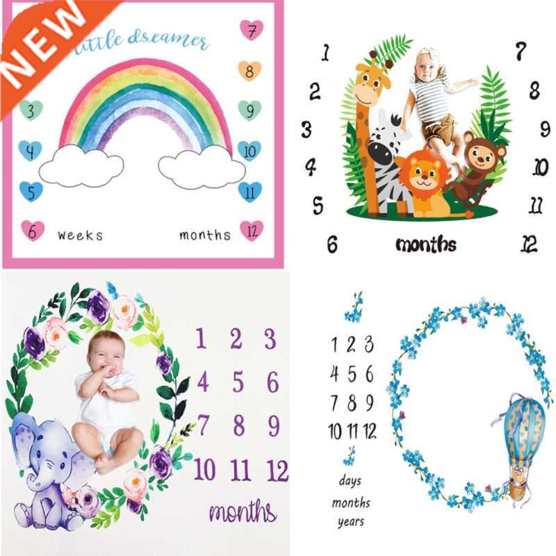 Baby Milestone Background Photo Blanket Infant Photography B