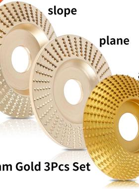 3Pcs Set 85/100mm Wood Grinding Polishing Wheel Gold Roty