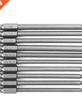 10 Pcs Torx Bit+Slotted Screwdrive Head+PH2 Set L15