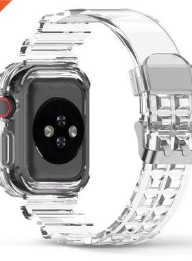 Glass+Case+Strap For Watch band 44mm 40mm 45mm 41mmm 38mm 4