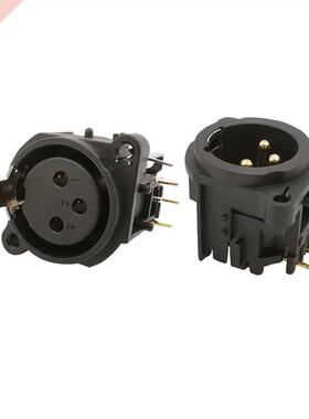 10Pcs XLR Panel Mount  Pin Male Female Plug Socket Chassis