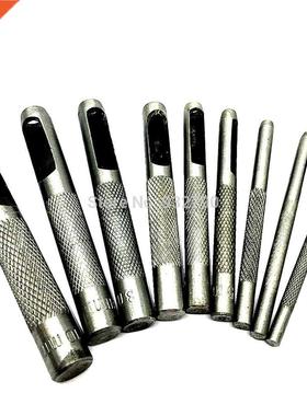 9pcs Hollow Hole Leather Punch Set Cuts Holes In Leather Rub