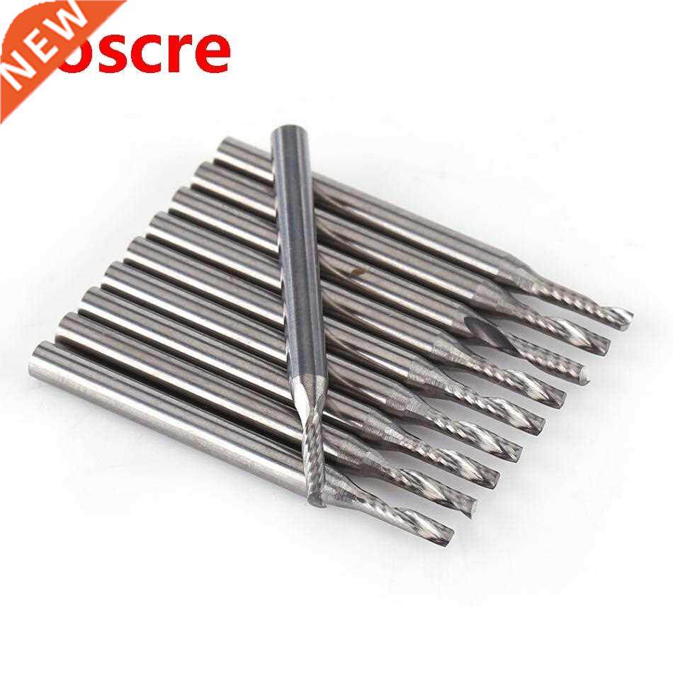 10pcs 1/8'' Shank Tungsten High Quality Carbide End Mill CNC
