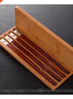 Red Wood Chopsticks Gift Box Luxury Chinese Wooden Chopstick