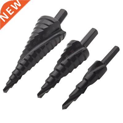 3Pcs 4-32MM HSS Cobalt Step Drill Bit Set Nitrogen High Spee