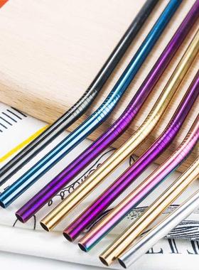 Metal Reusable 304 Stanless Steel Straws Straght Bent Drn