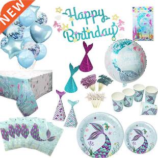 Mermaid Theme Birthday Party Decoration Mermaid Party Dispo