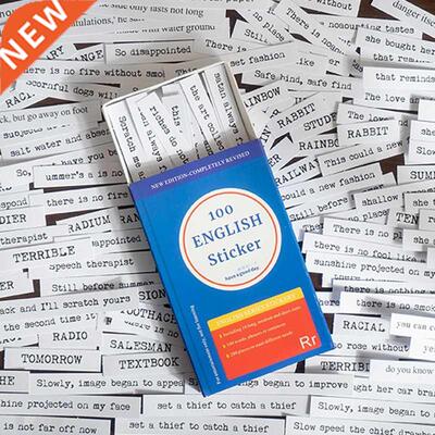 200 Piece English Words Quote Phrase Stickers for Journaling
