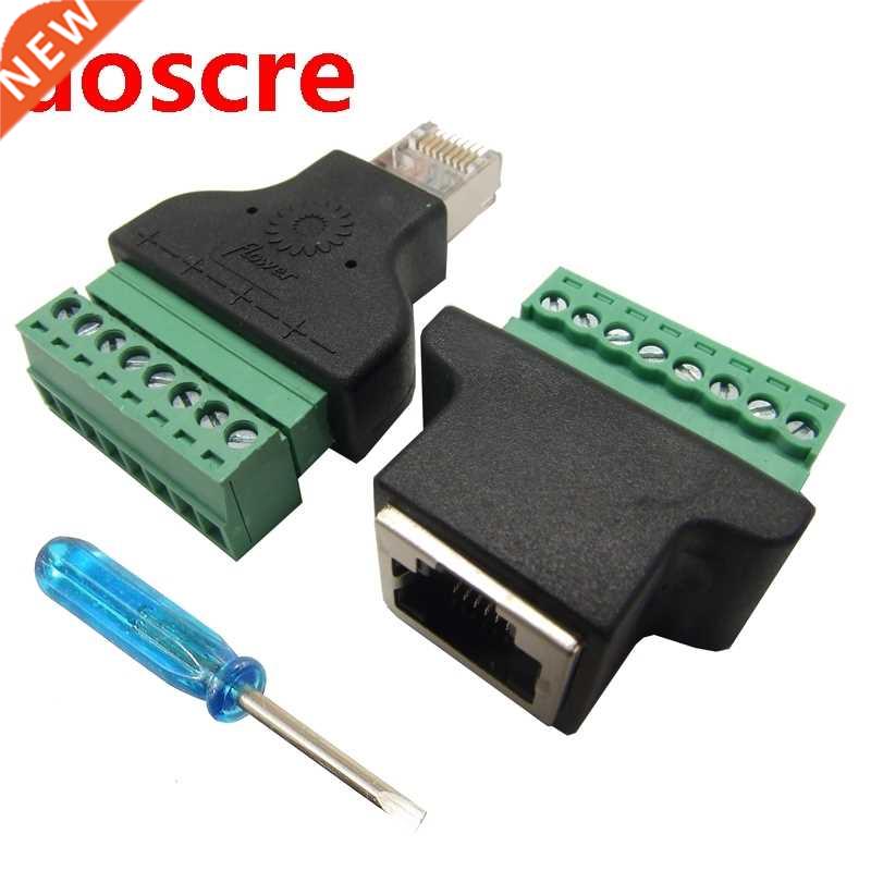 1Pir RJ45 mle nd femle connector RJ45 to Screw Terminl