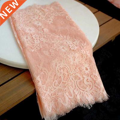 (3M/lot) Chantilly Lace Fabric 40cm Scalloped Nylon Dress E