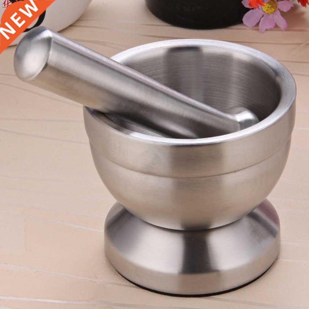 Pilon d'ail en acier inoxydable | Mortier, moulin à &