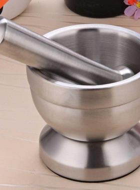 Pilon d'ail en acier inoxydable | Mortier, moulin à &