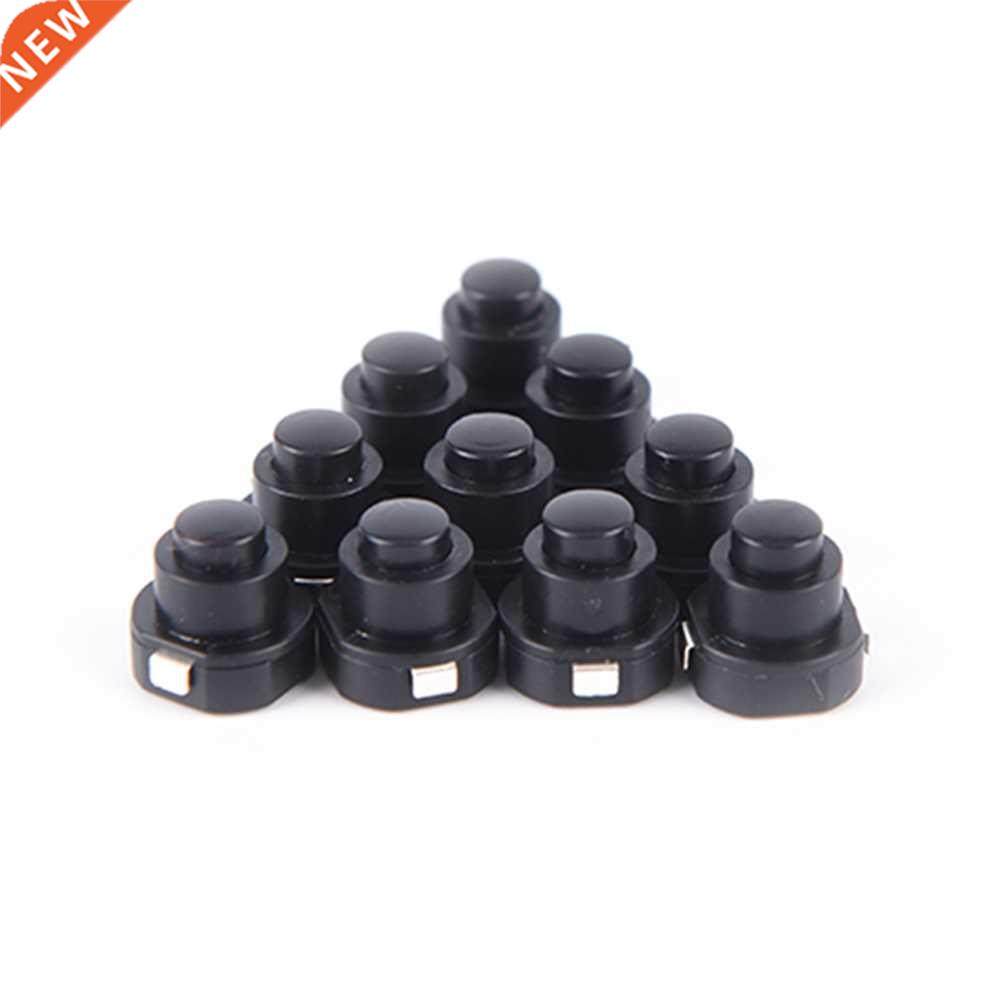 10PCS a Flashlight Torch Part Round Push Button Switch Black